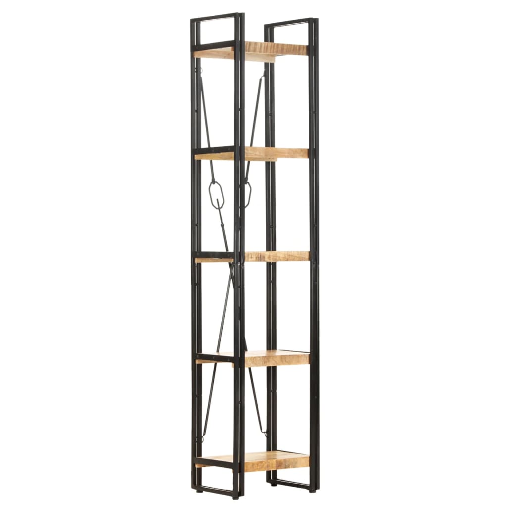 Boekenkast met 5 schappen 40x30x180 cm massief mangohout is nu te koop bij PeponiXL, paradijselijk wonen!