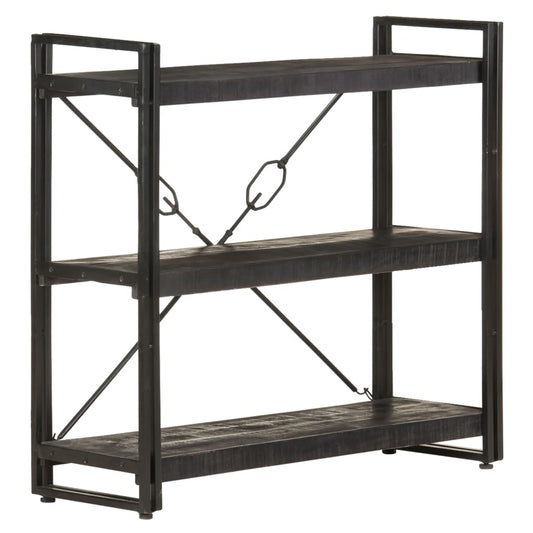 Boekenkast met 3 schappen 90x30x80 cm massief mangohout is nu te koop bij PeponiXL, paradijselijk wonen!