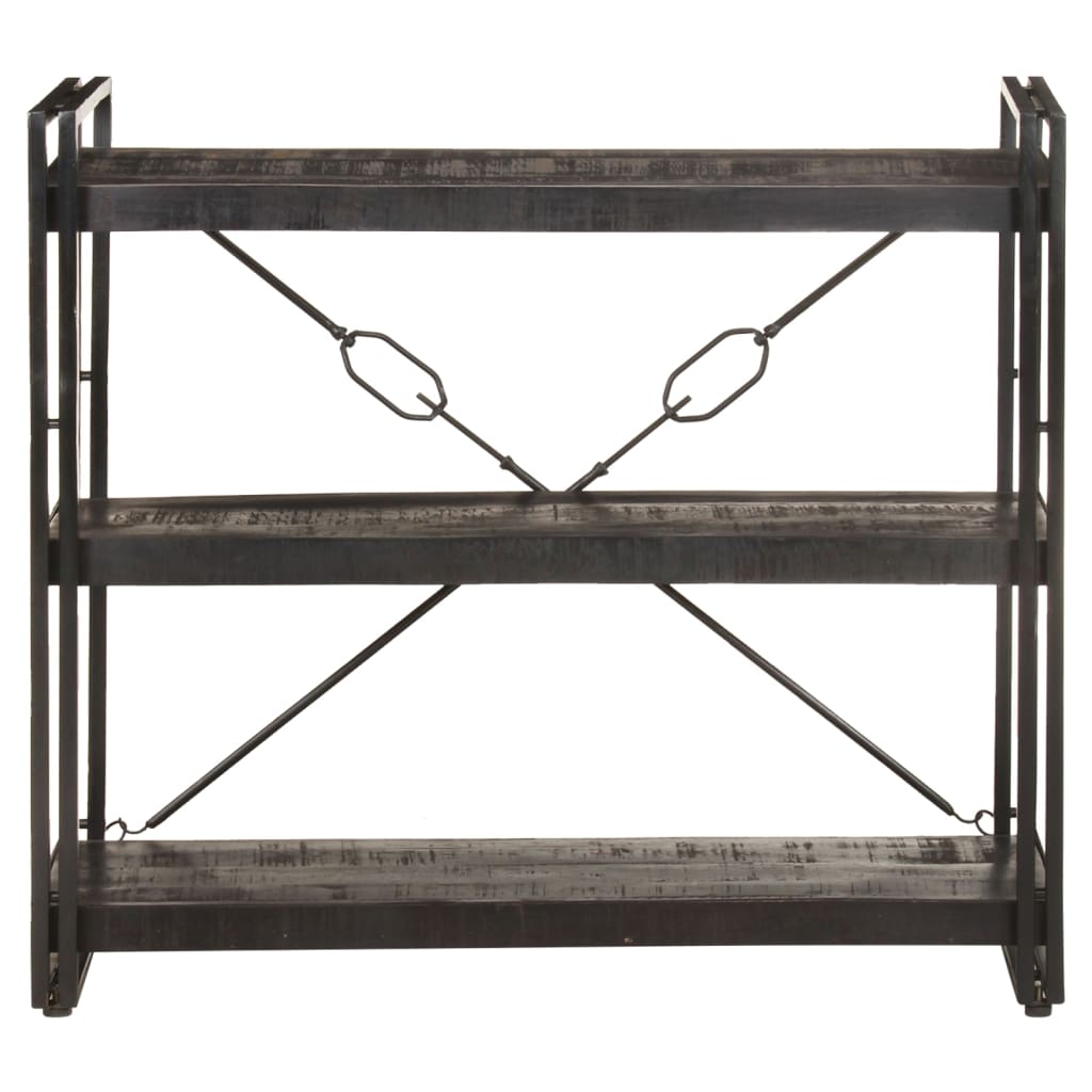 Boekenkast met 3 schappen 90x30x80 cm massief mangohout is nu te koop bij PeponiXL, paradijselijk wonen!