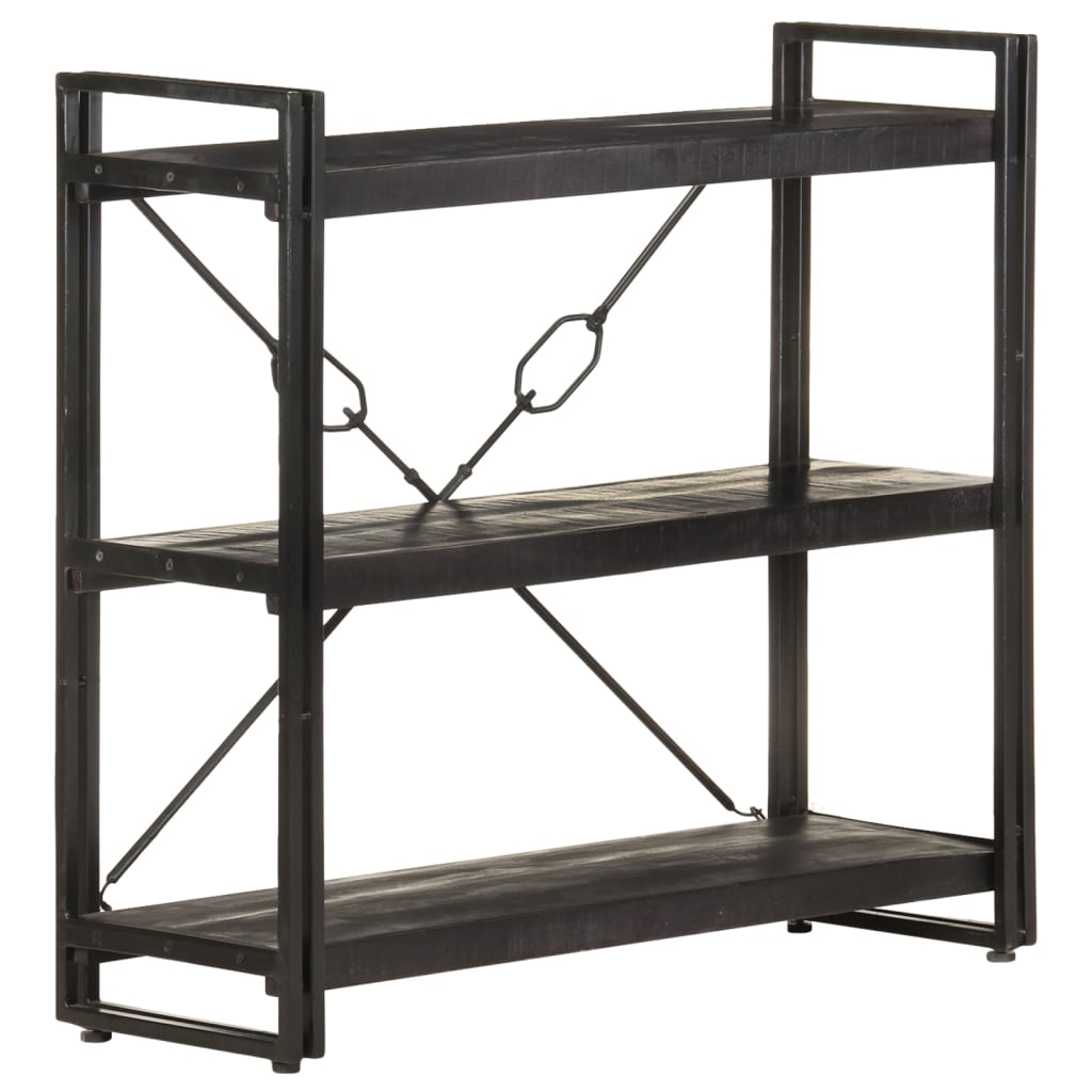 Boekenkast met 3 schappen 90x30x80 cm massief mangohout is nu te koop bij PeponiXL, paradijselijk wonen!