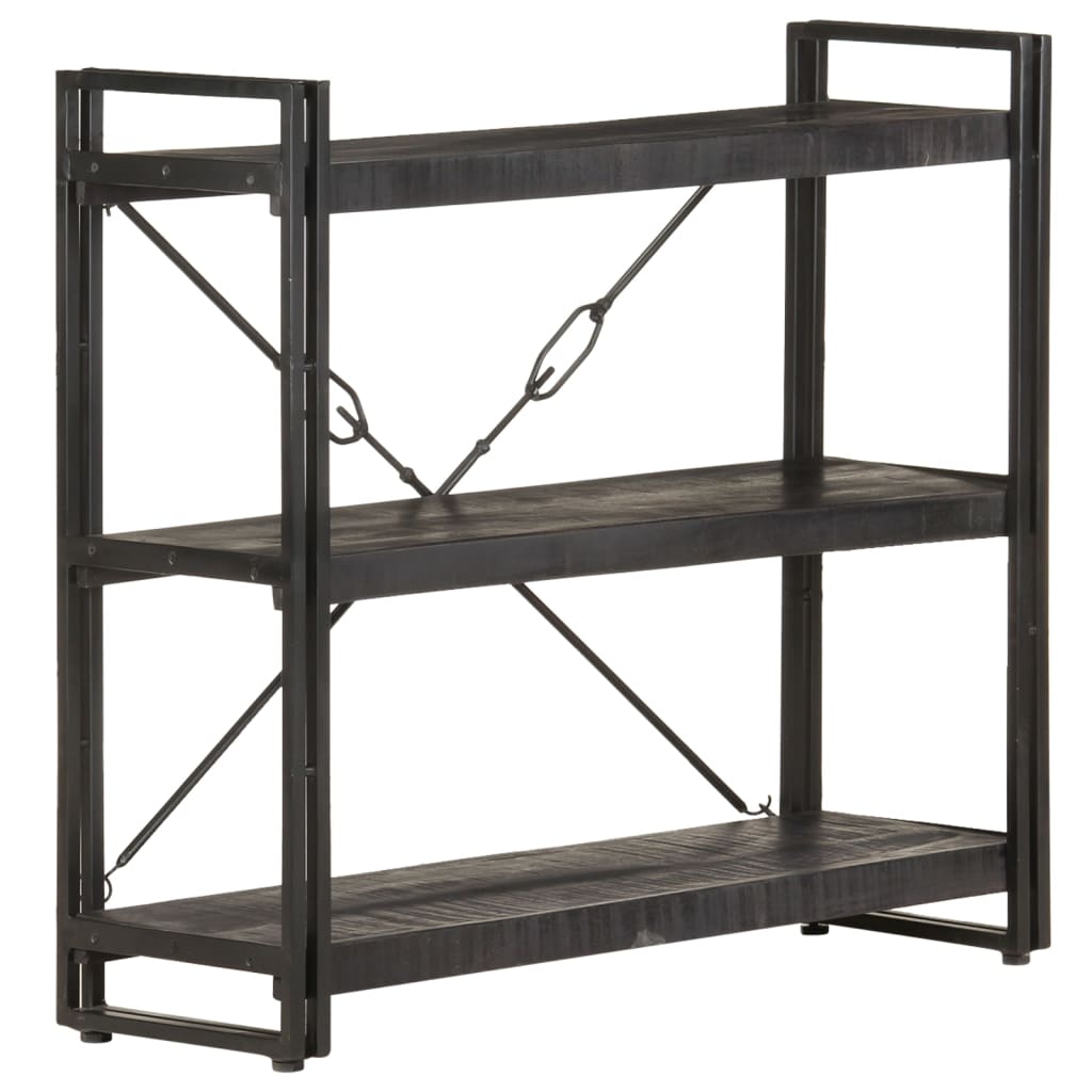 Boekenkast met 3 schappen 90x30x80 cm massief mangohout is nu te koop bij PeponiXL, paradijselijk wonen!