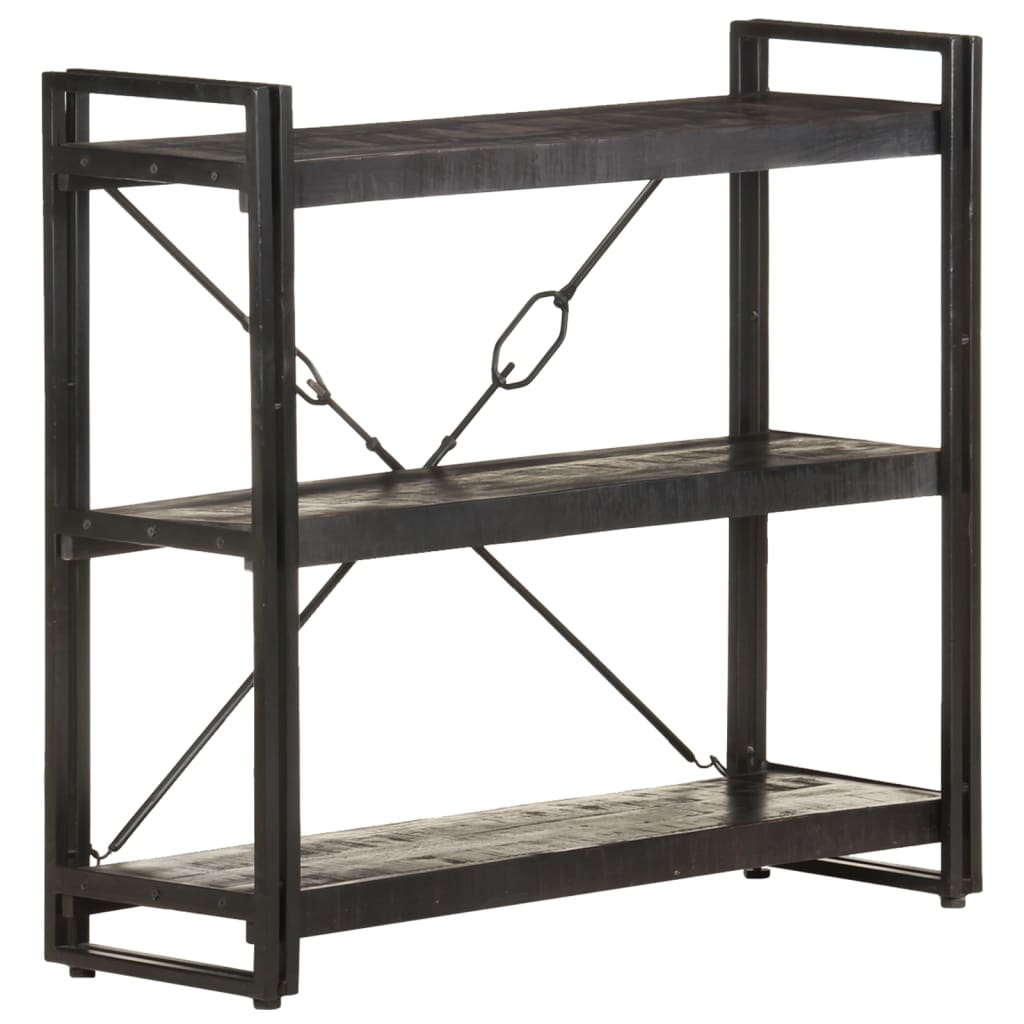 Boekenkast met 3 schappen 90x30x80 cm massief mangohout is nu te koop bij PeponiXL, paradijselijk wonen!