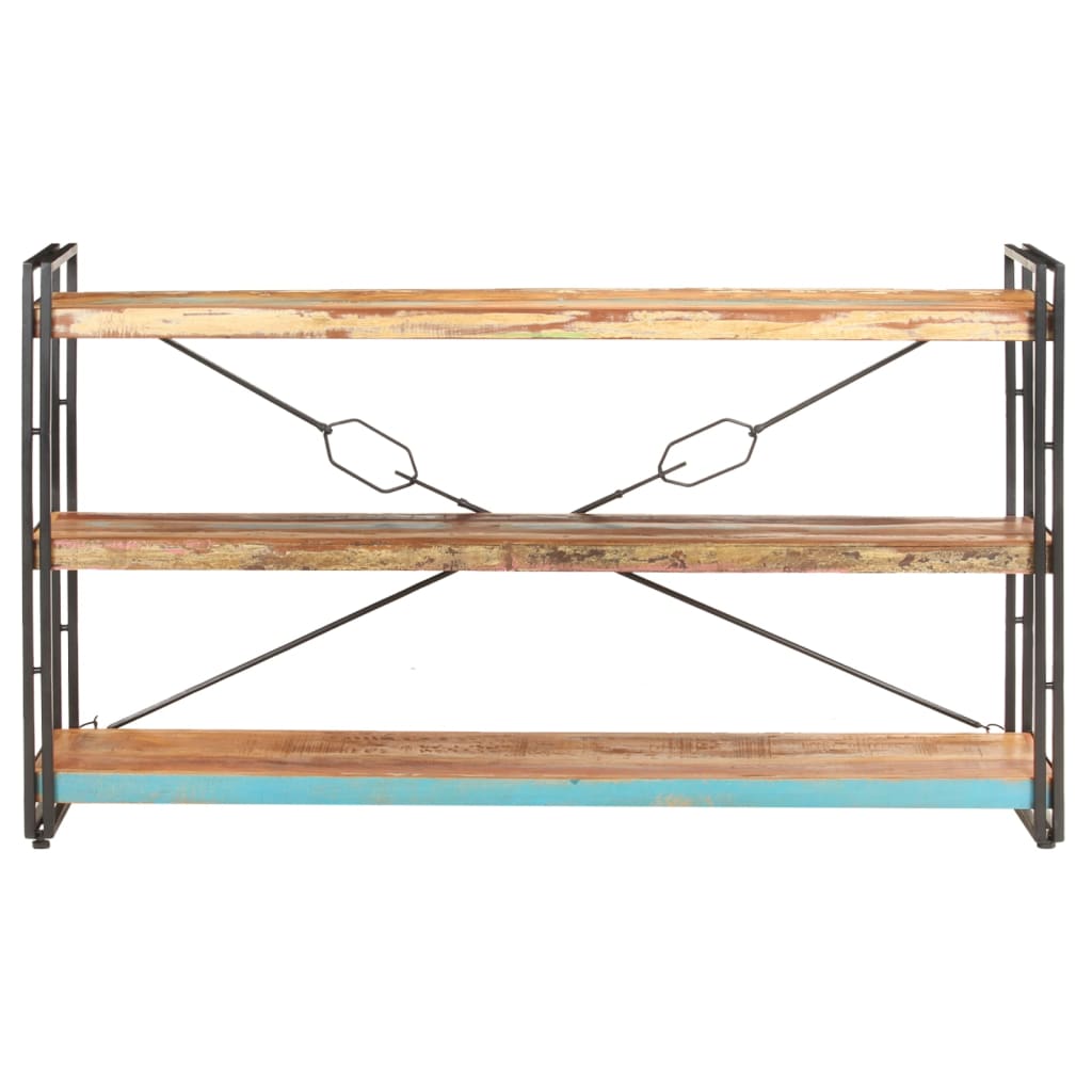 Boekenkast met 3 schappen 140x30x80 cm massief gerecycled hout is nu te koop bij PeponiXL, paradijselijk wonen!