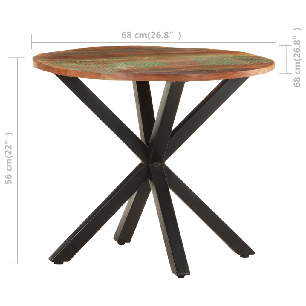 Bijzettafel 68x68x56 cm massief gerecycled hout is nu te koop bij PeponiXL, paradijselijk wonen!