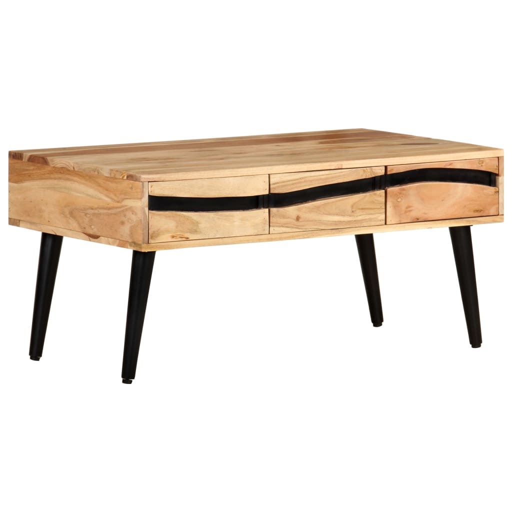 Salontafel 88x50x42 cm massief acaciahout is nu te koop bij PeponiXL, paradijselijk wonen!