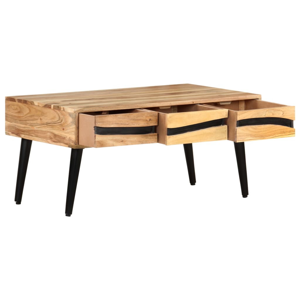 Salontafel 88x50x42 cm massief acaciahout is nu te koop bij PeponiXL, paradijselijk wonen!