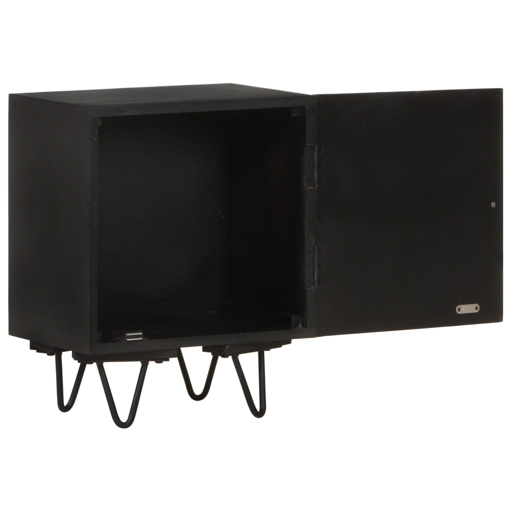 Nachtkastje met messing voorkant 40x30x50 cm massief mangohout is nu te koop bij PeponiXL, paradijselijk wonen!