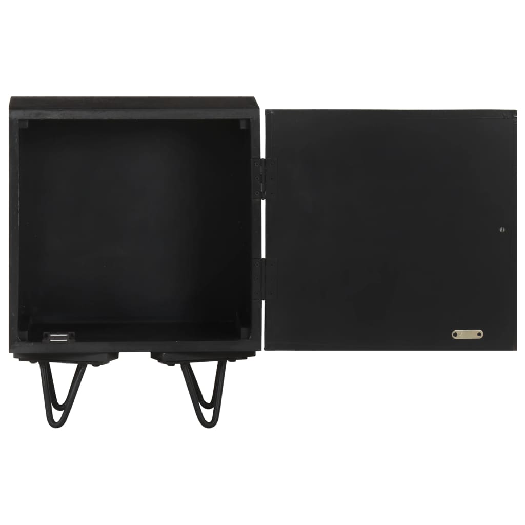 Nachtkastje met messing voorkant 40x30x50 cm massief mangohout is nu te koop bij PeponiXL, paradijselijk wonen!