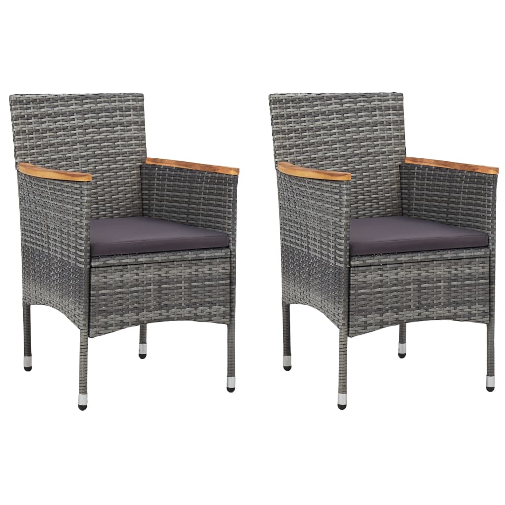 3-delige Tuinset poly rattan en acaciahout grijs is nu te koop bij PeponiXL, paradijselijk wonen!