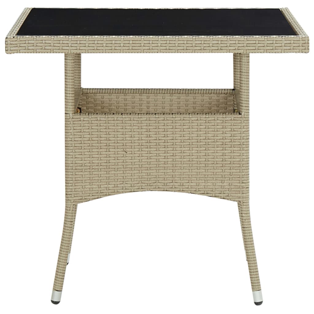 5-delige Tuinset poly rattan en glas beige is nu te koop bij PeponiXL, paradijselijk wonen!