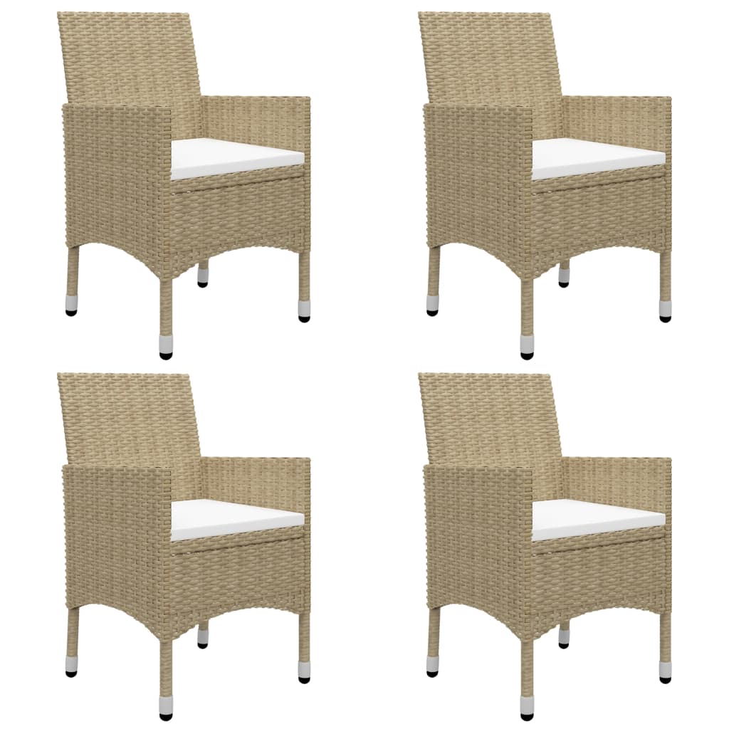 5-delige Tuinset poly rattan en glas beige is nu te koop bij PeponiXL, paradijselijk wonen!