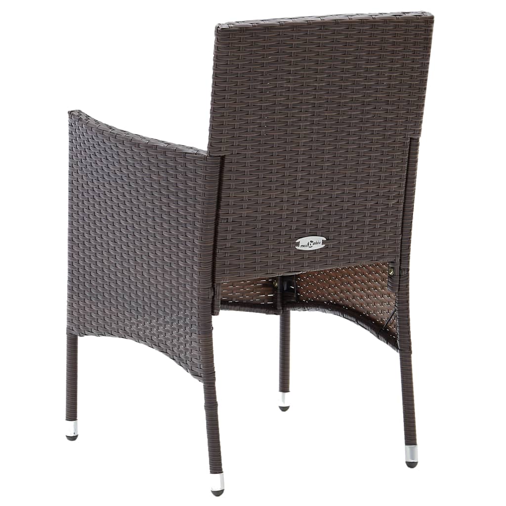 5-delige Tuinset poly rattan en glas bruin is nu te koop bij PeponiXL, paradijselijk wonen!