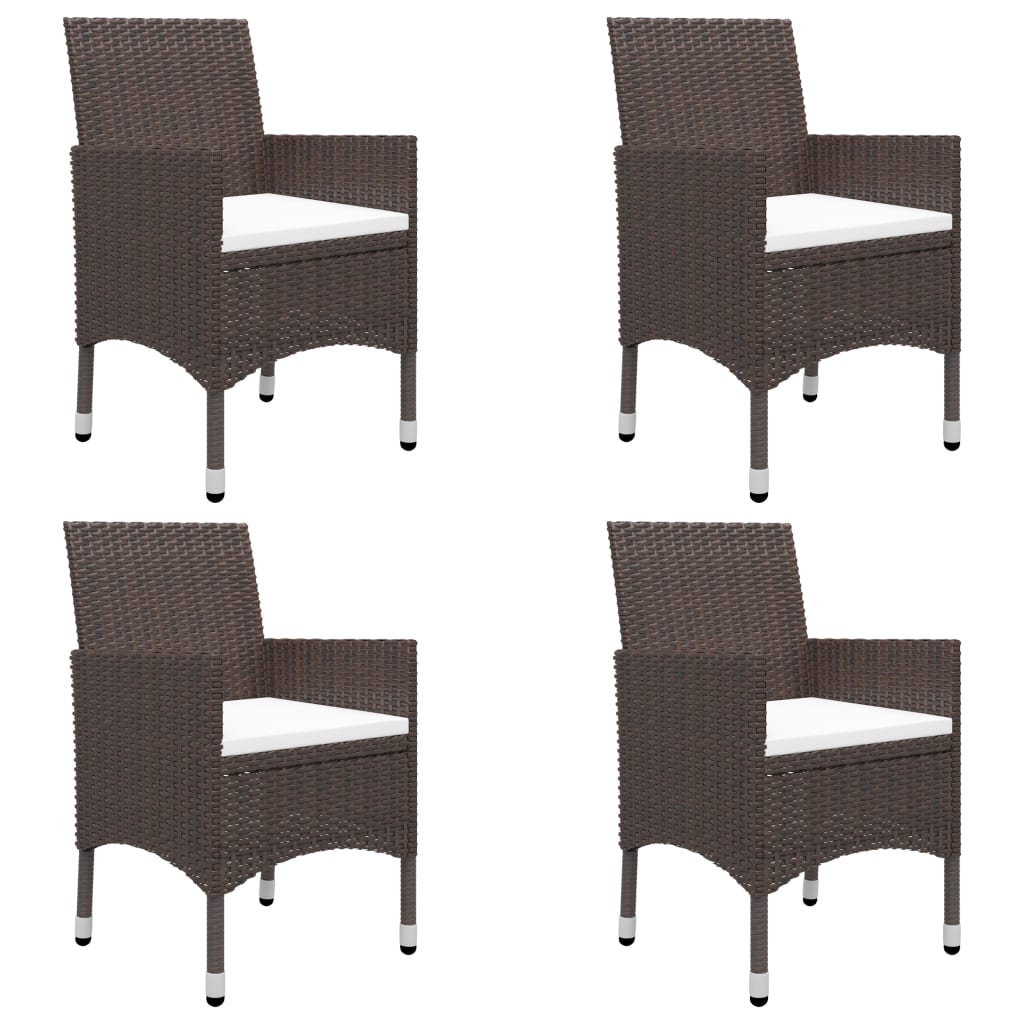 5-delige Tuinset poly rattan en glas bruin is nu te koop bij PeponiXL, paradijselijk wonen!