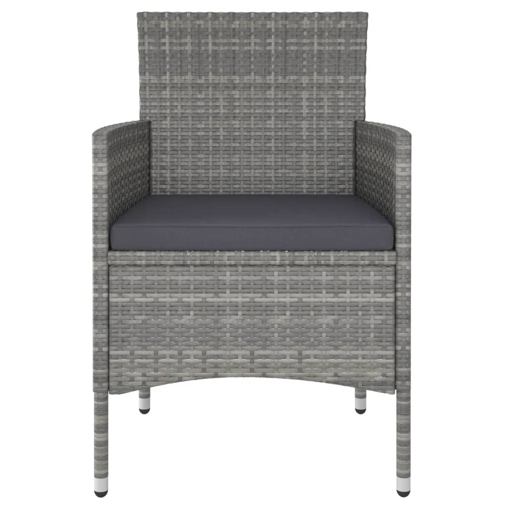 5-delige Tuinset poly rattan en gehard glas grijs is nu te koop bij PeponiXL, paradijselijk wonen!