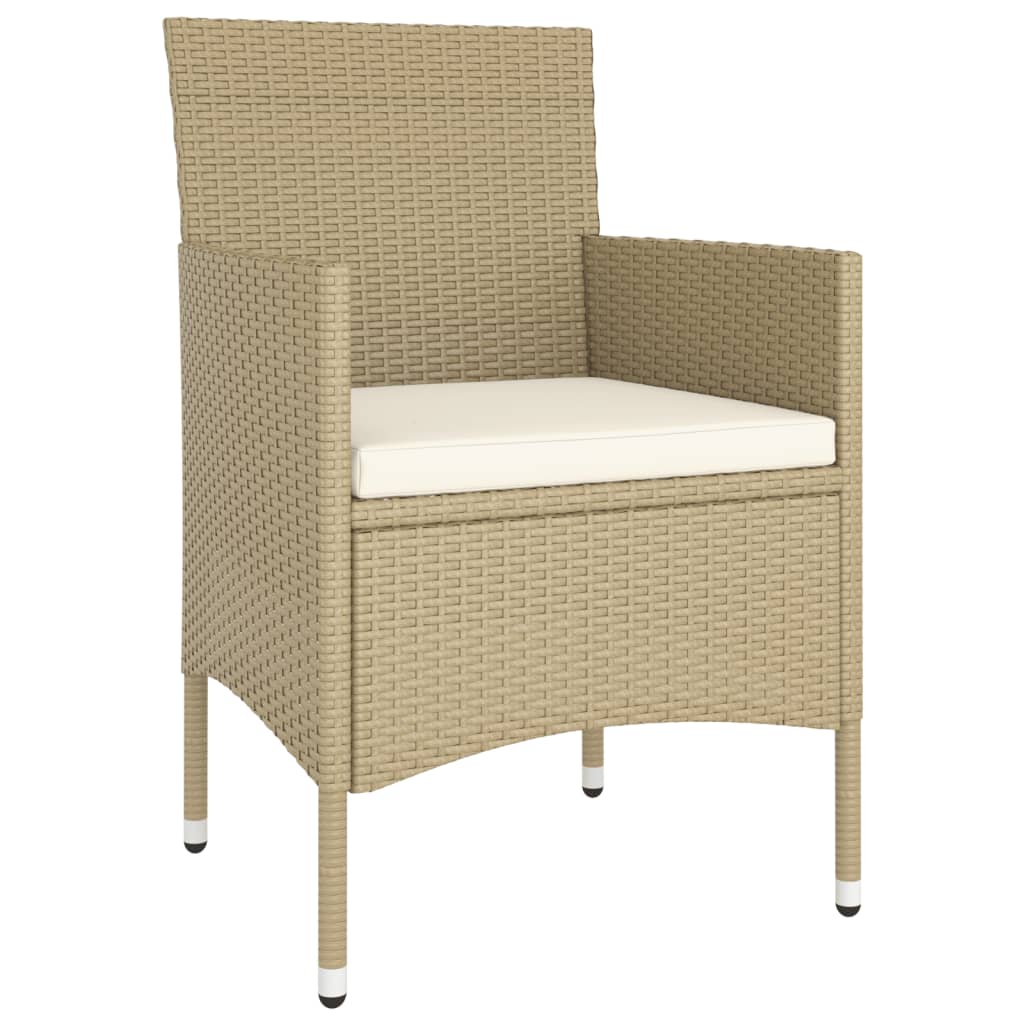 5-delige Loungeset poly rattan beige is nu te koop bij PeponiXL, paradijselijk wonen!