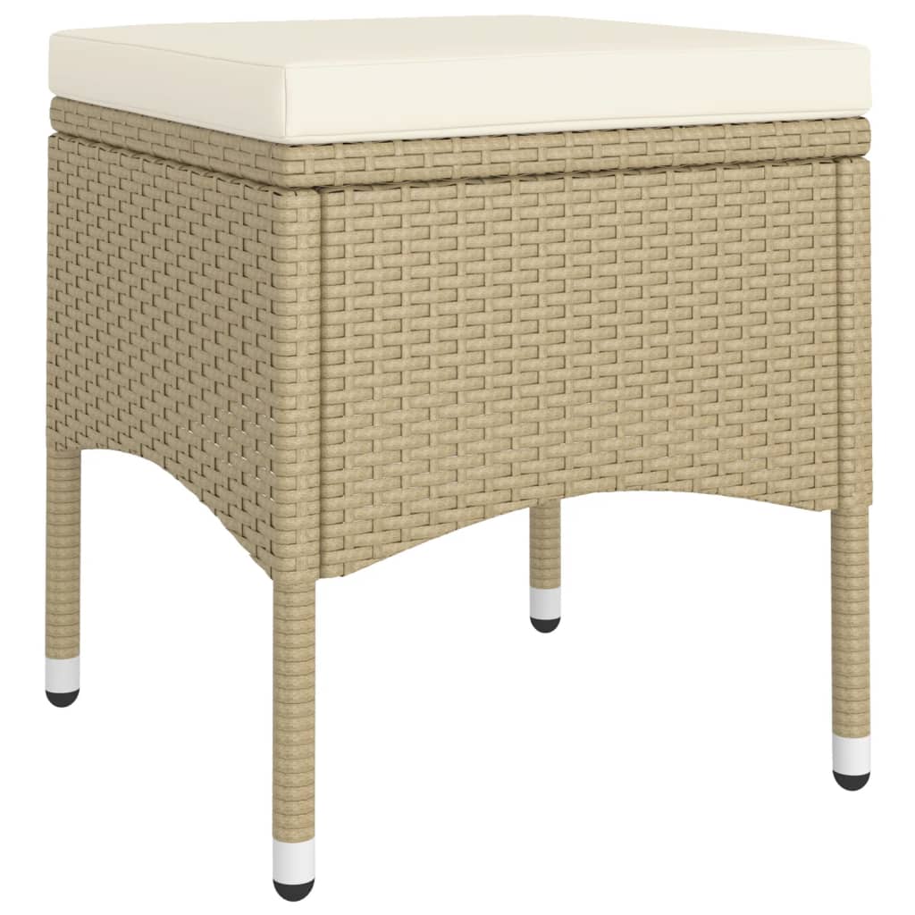 5-delige Loungeset poly rattan beige is nu te koop bij PeponiXL, paradijselijk wonen!