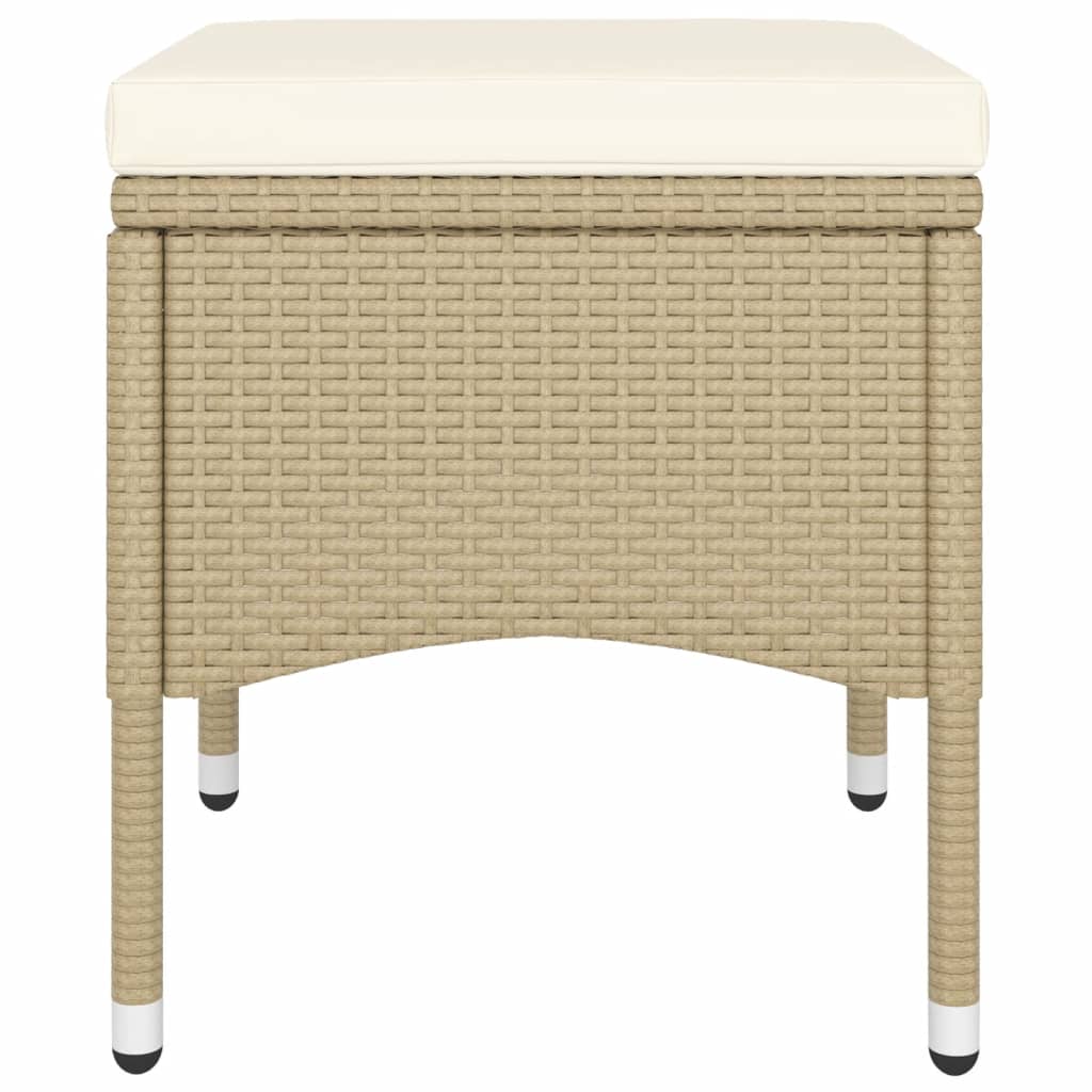 5-delige Loungeset poly rattan beige is nu te koop bij PeponiXL, paradijselijk wonen!