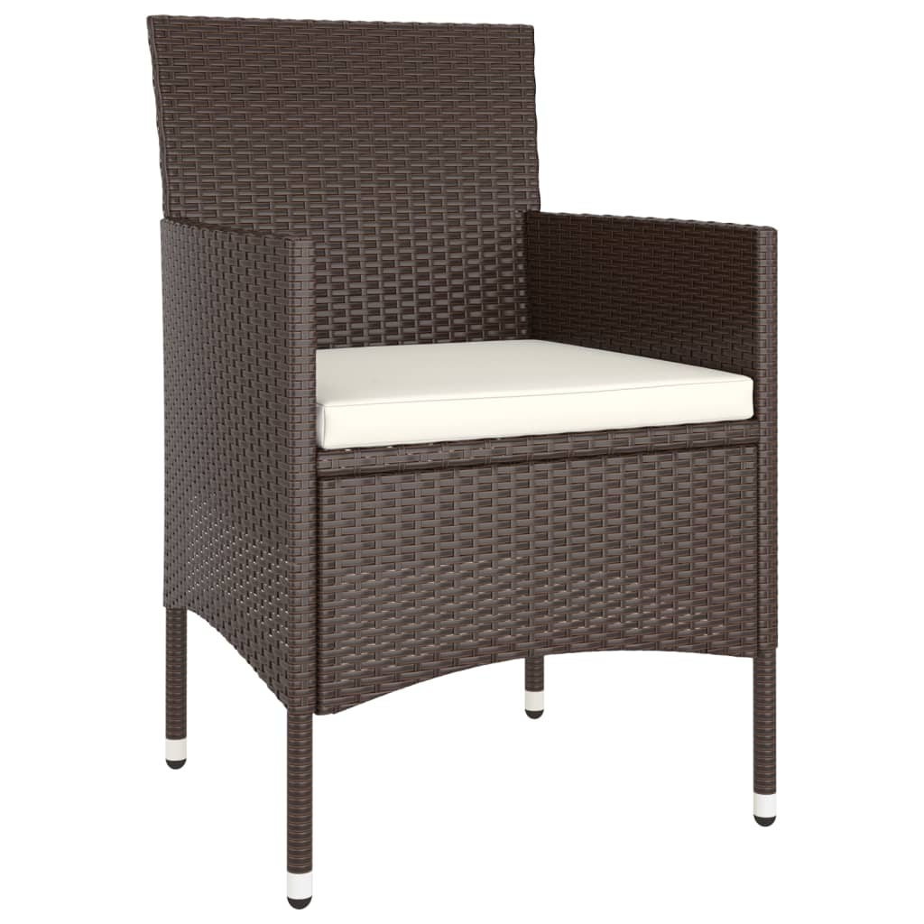 5-delige Loungeset poly rattan bruin is nu te koop bij PeponiXL, paradijselijk wonen!