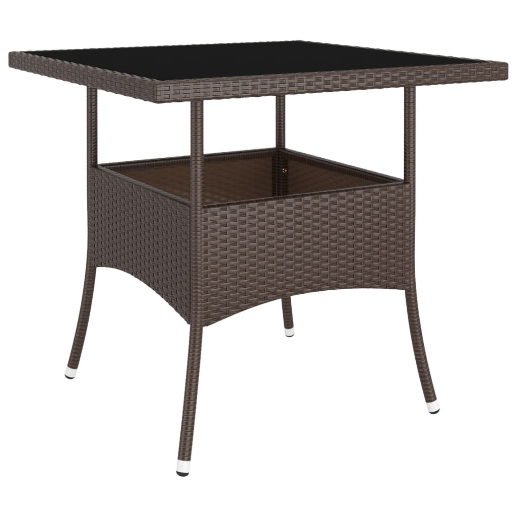 5-delige Loungeset poly rattan bruin is nu te koop bij PeponiXL, paradijselijk wonen!