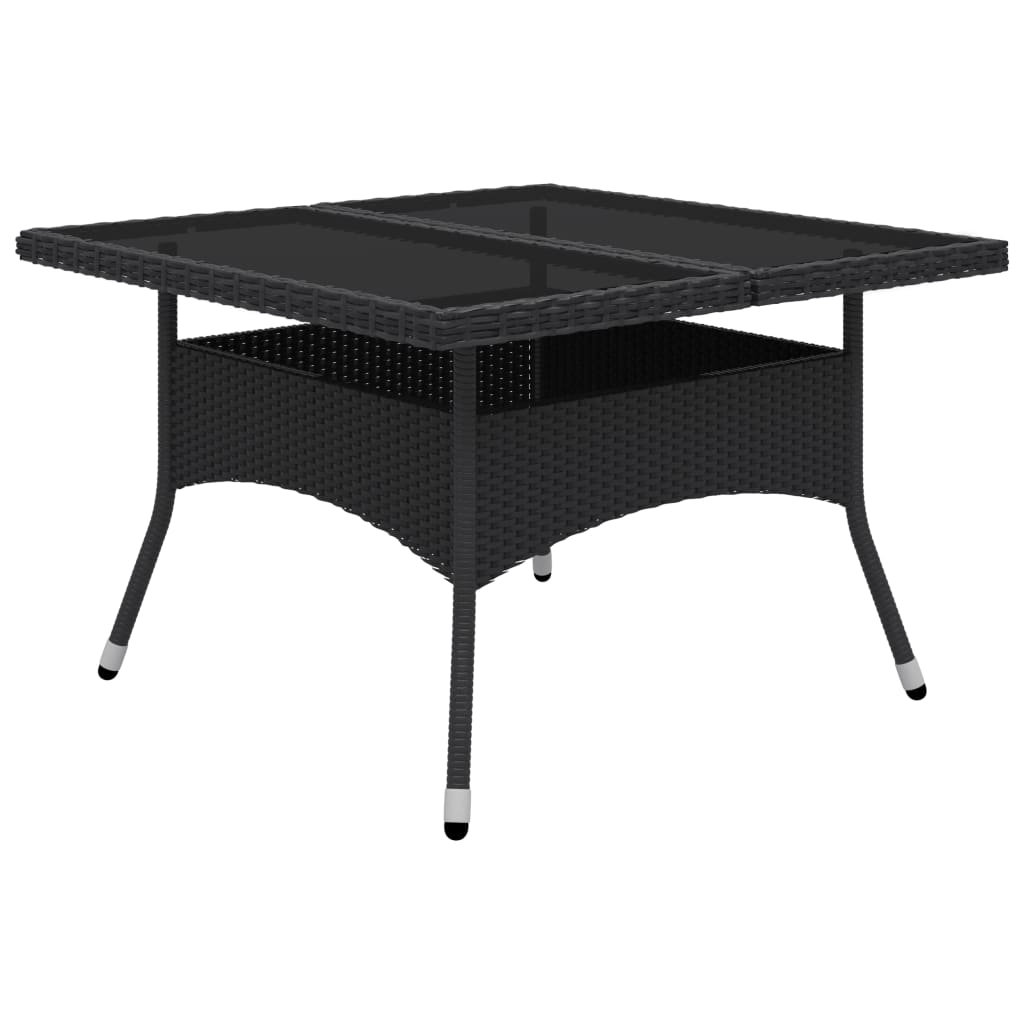 9-delige Tuinset poly rattan en glas zwart is nu te koop bij PeponiXL, paradijselijk wonen!