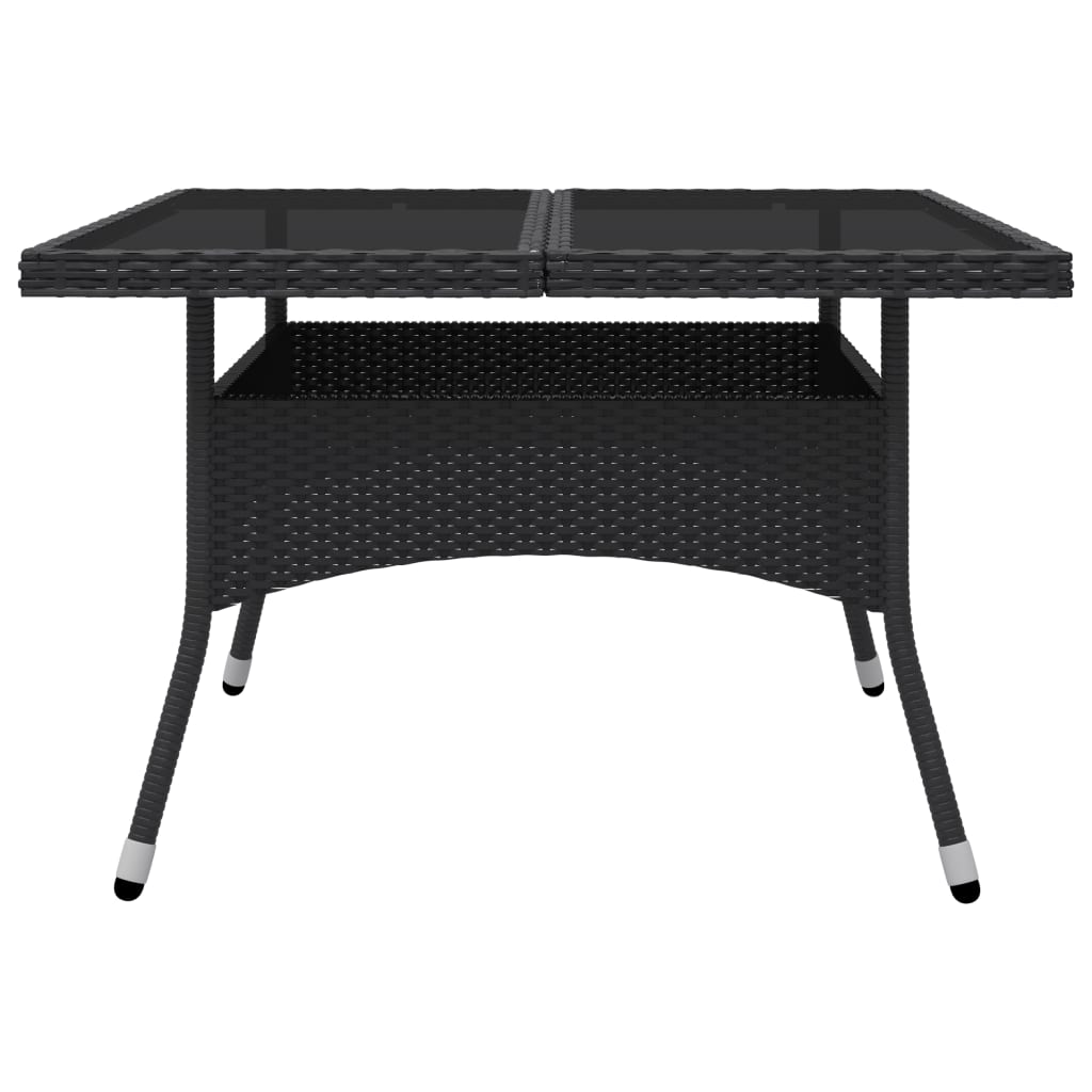 9-delige Tuinset poly rattan en glas zwart is nu te koop bij PeponiXL, paradijselijk wonen!