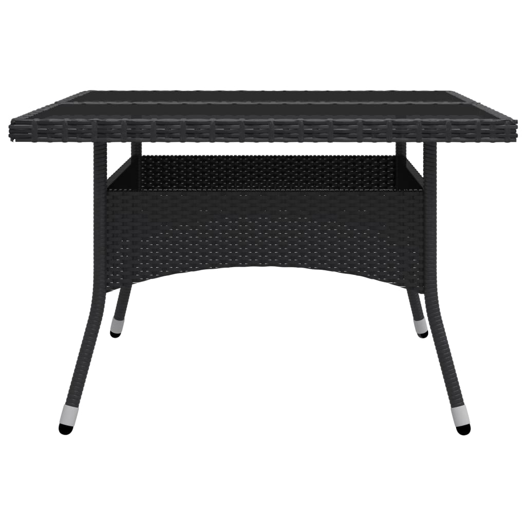 9-delige Tuinset poly rattan en glas zwart is nu te koop bij PeponiXL, paradijselijk wonen!