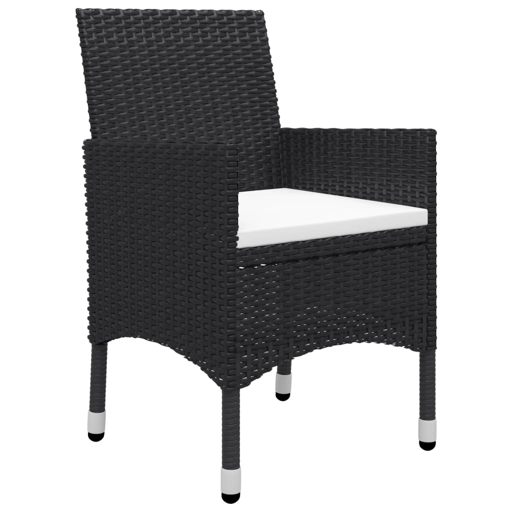 9-delige Tuinset poly rattan en glas zwart is nu te koop bij PeponiXL, paradijselijk wonen!