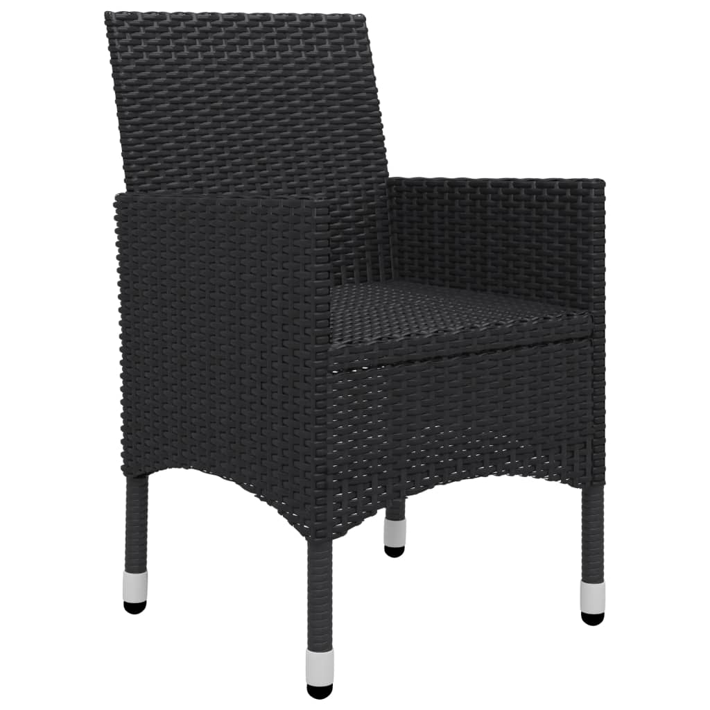9-delige Tuinset poly rattan en glas zwart is nu te koop bij PeponiXL, paradijselijk wonen!