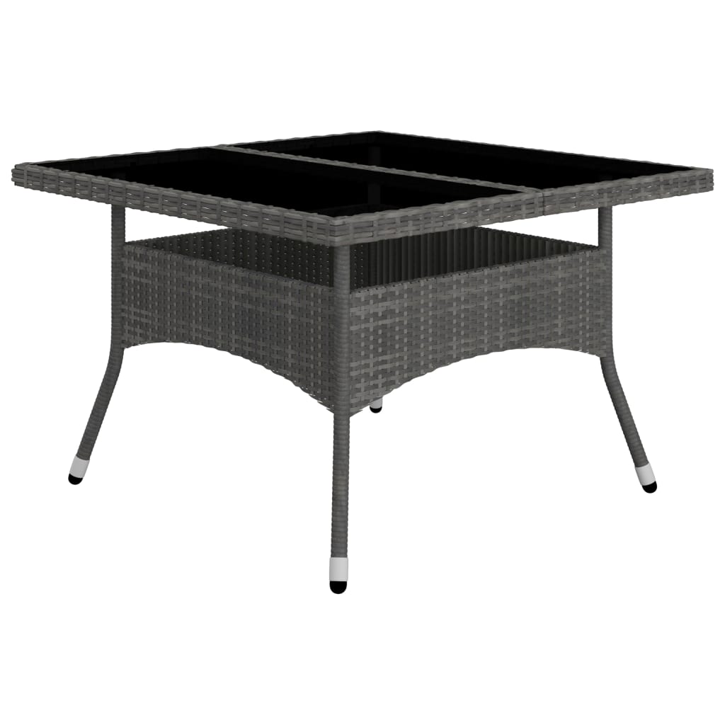 9-delige Tuinset poly rattan en glas grijs is nu te koop bij PeponiXL, paradijselijk wonen!