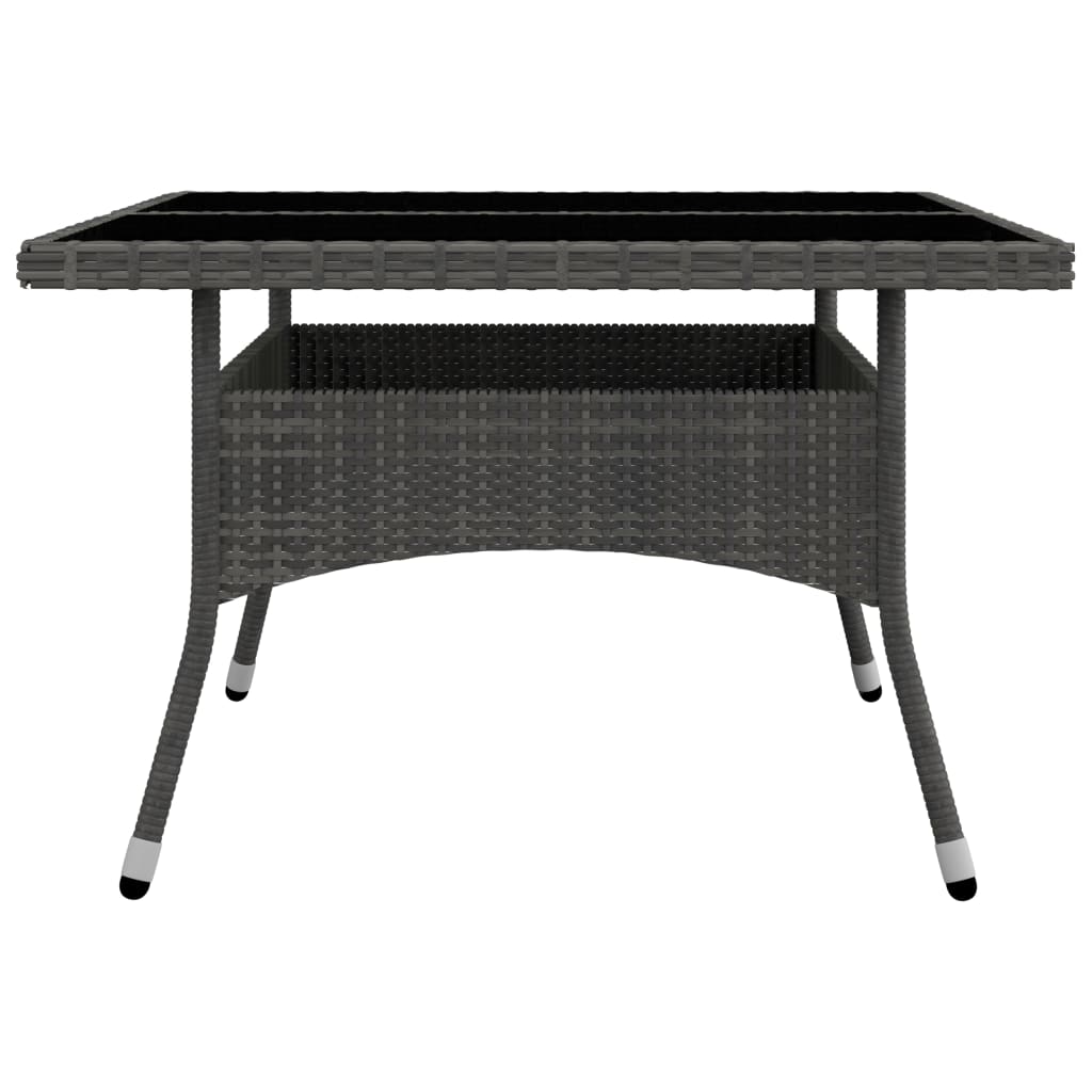 9-delige Tuinset poly rattan en glas grijs is nu te koop bij PeponiXL, paradijselijk wonen!