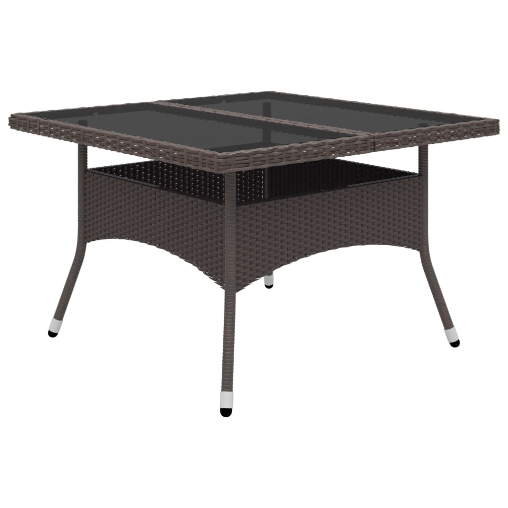 9-delige Tuinset poly rattan en glas bruin is nu te koop bij PeponiXL, paradijselijk wonen!