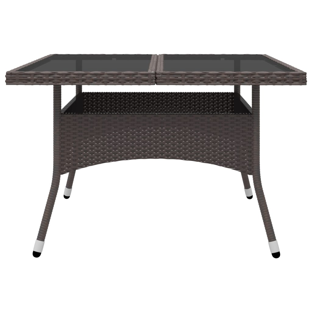 9-delige Tuinset poly rattan en glas bruin is nu te koop bij PeponiXL, paradijselijk wonen!