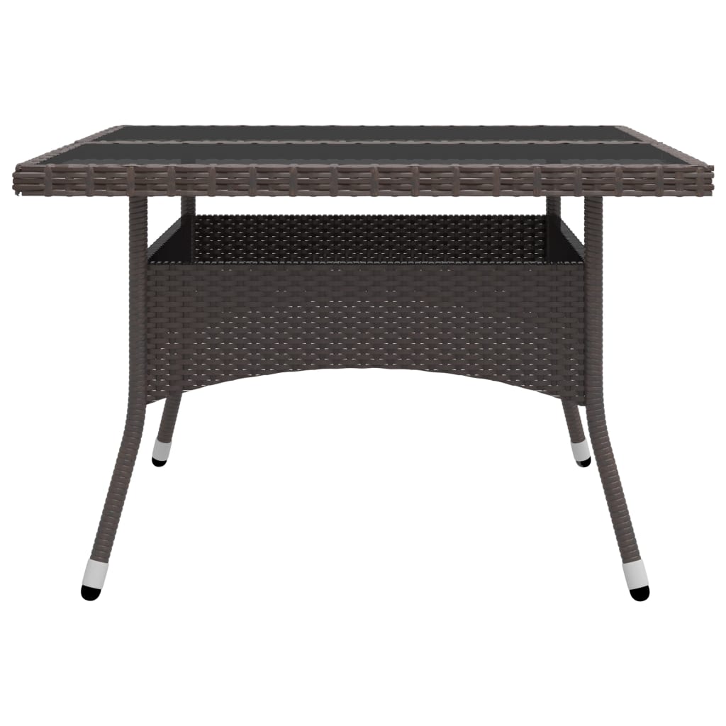 9-delige Tuinset poly rattan en glas bruin is nu te koop bij PeponiXL, paradijselijk wonen!