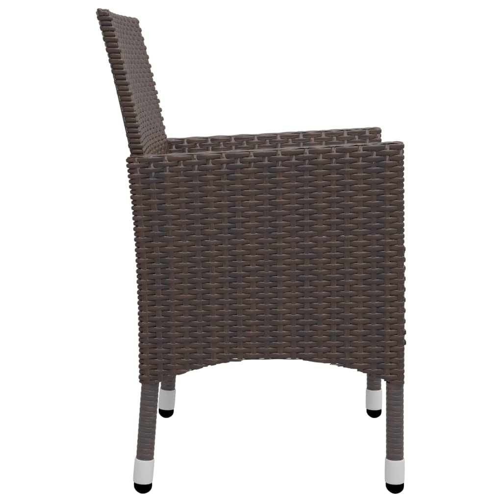 9-delige Tuinset poly rattan en glas bruin is nu te koop bij PeponiXL, paradijselijk wonen!