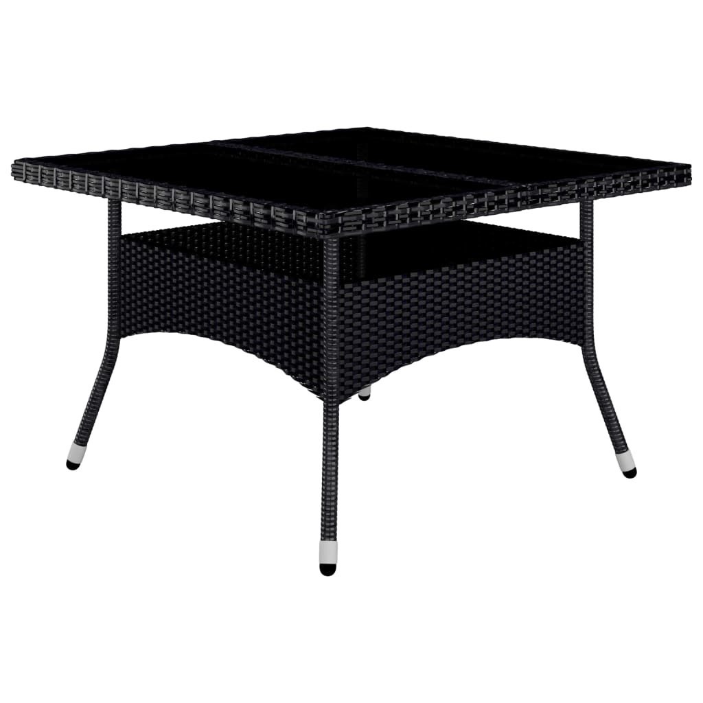 9-delige Tuinset poly rattan en acaciahout zwart is nu te koop bij PeponiXL, paradijselijk wonen!