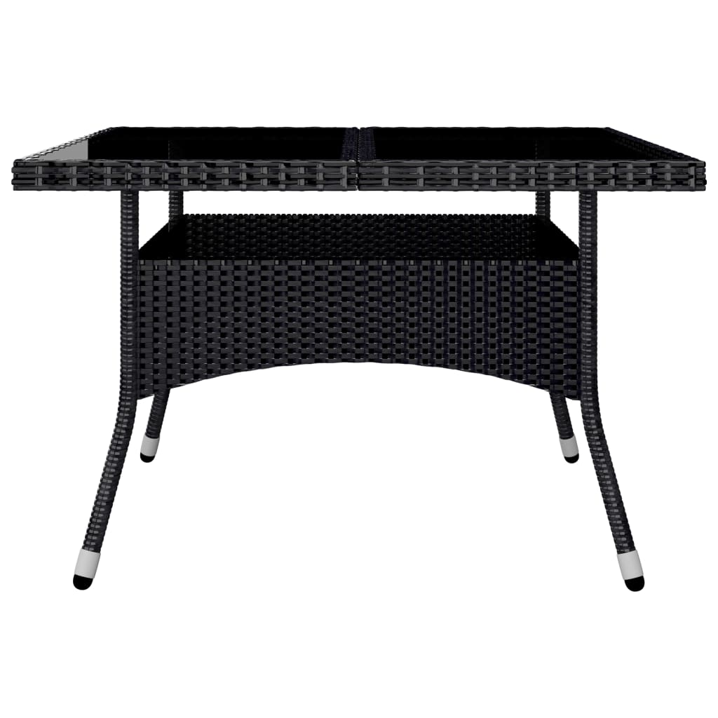 9-delige Tuinset poly rattan en acaciahout zwart is nu te koop bij PeponiXL, paradijselijk wonen!