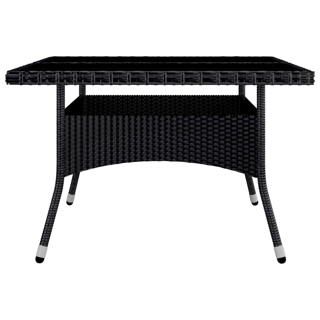 9-delige Tuinset poly rattan en acaciahout zwart is nu te koop bij PeponiXL, paradijselijk wonen!