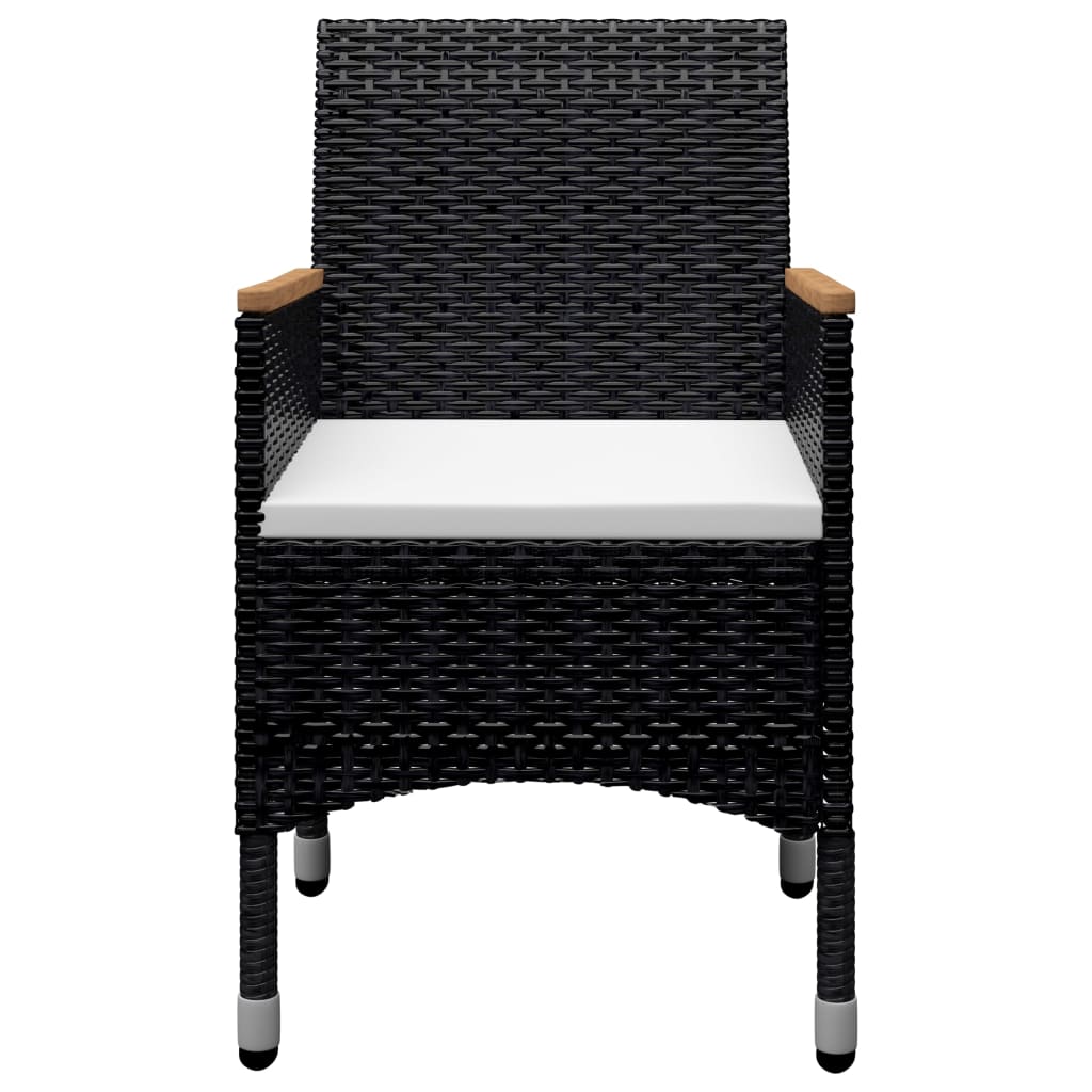 9-delige Tuinset poly rattan en acaciahout zwart is nu te koop bij PeponiXL, paradijselijk wonen!
