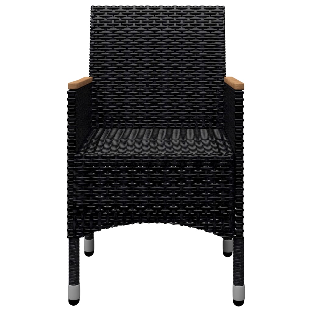 9-delige Tuinset poly rattan en acaciahout zwart is nu te koop bij PeponiXL, paradijselijk wonen!