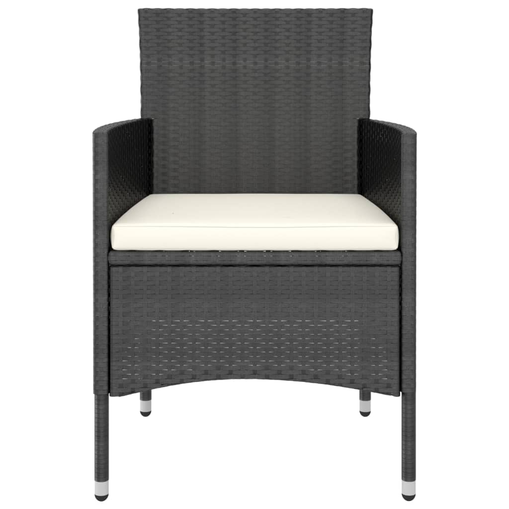 5-delige Tuinset poly rattan en gehard glas zwart is nu te koop bij PeponiXL, paradijselijk wonen!