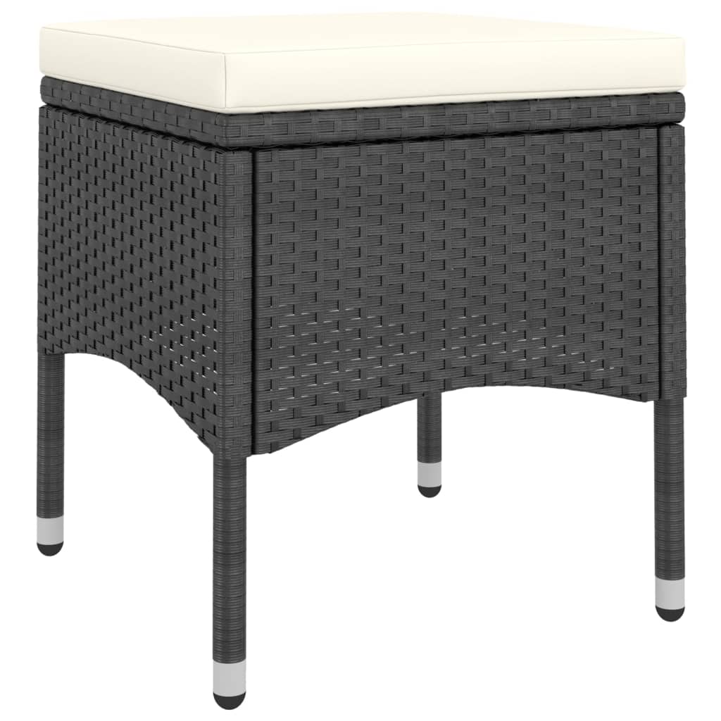 5-delige Tuinset poly rattan en gehard glas zwart is nu te koop bij PeponiXL, paradijselijk wonen!