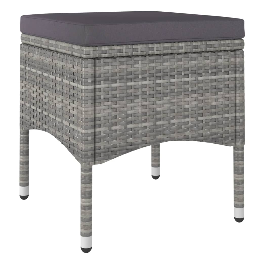 5-delige Tuinset poly rattan en gehard glas grijs is nu te koop bij PeponiXL, paradijselijk wonen!