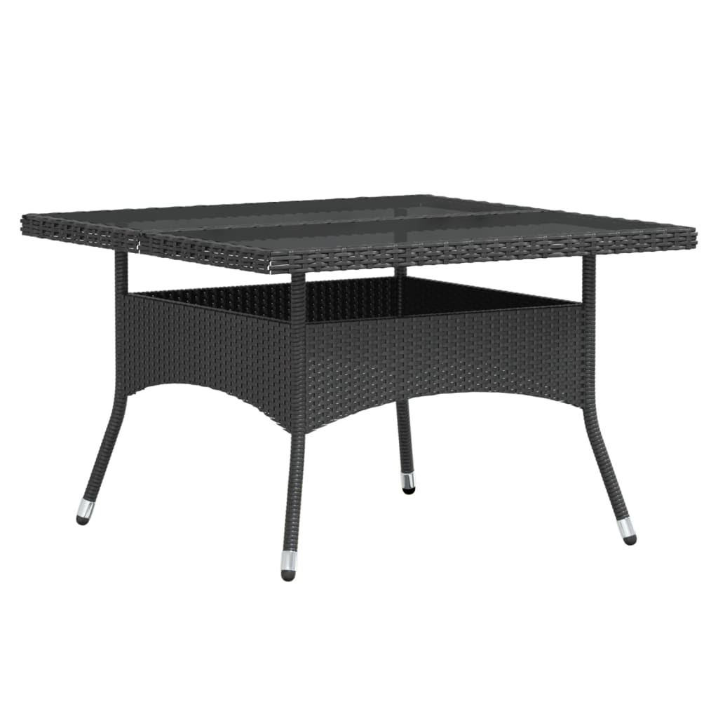 5-delige Tuinset poly rattan en gehard glas zwart is nu te koop bij PeponiXL, paradijselijk wonen!