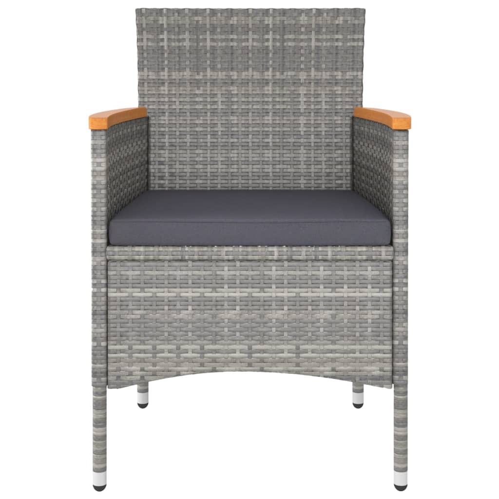 5-delige Tuinset poly rattan en gehard glas grijs is nu te koop bij PeponiXL, paradijselijk wonen!