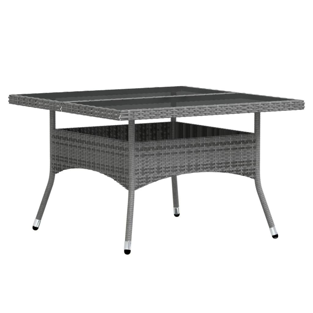 5-delige Tuinset poly rattan en gehard glas grijs is nu te koop bij PeponiXL, paradijselijk wonen!