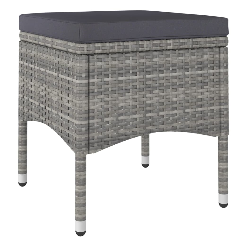 5-delige Bistroset poly rattan en massief acaciahout grijs is nu te koop bij PeponiXL, paradijselijk wonen!