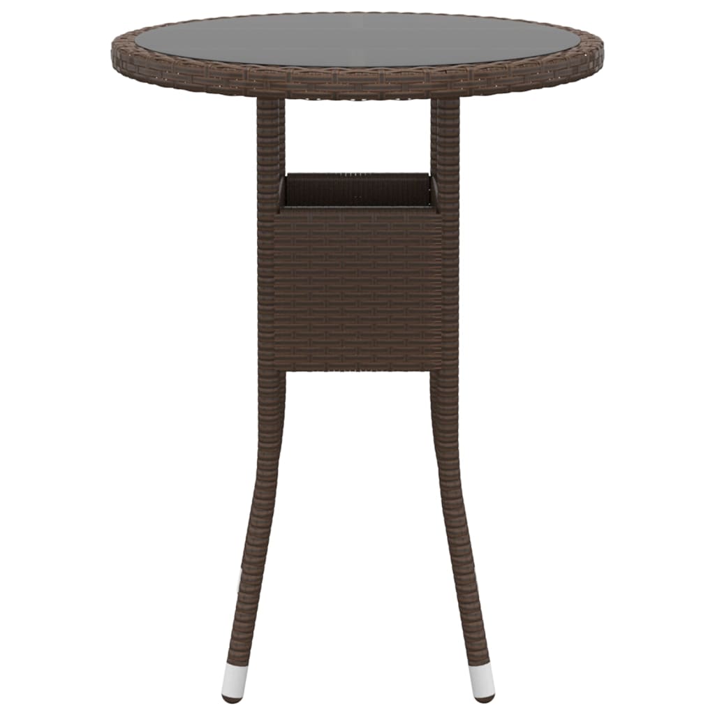 3-delige Tuinset poly rattan bruin