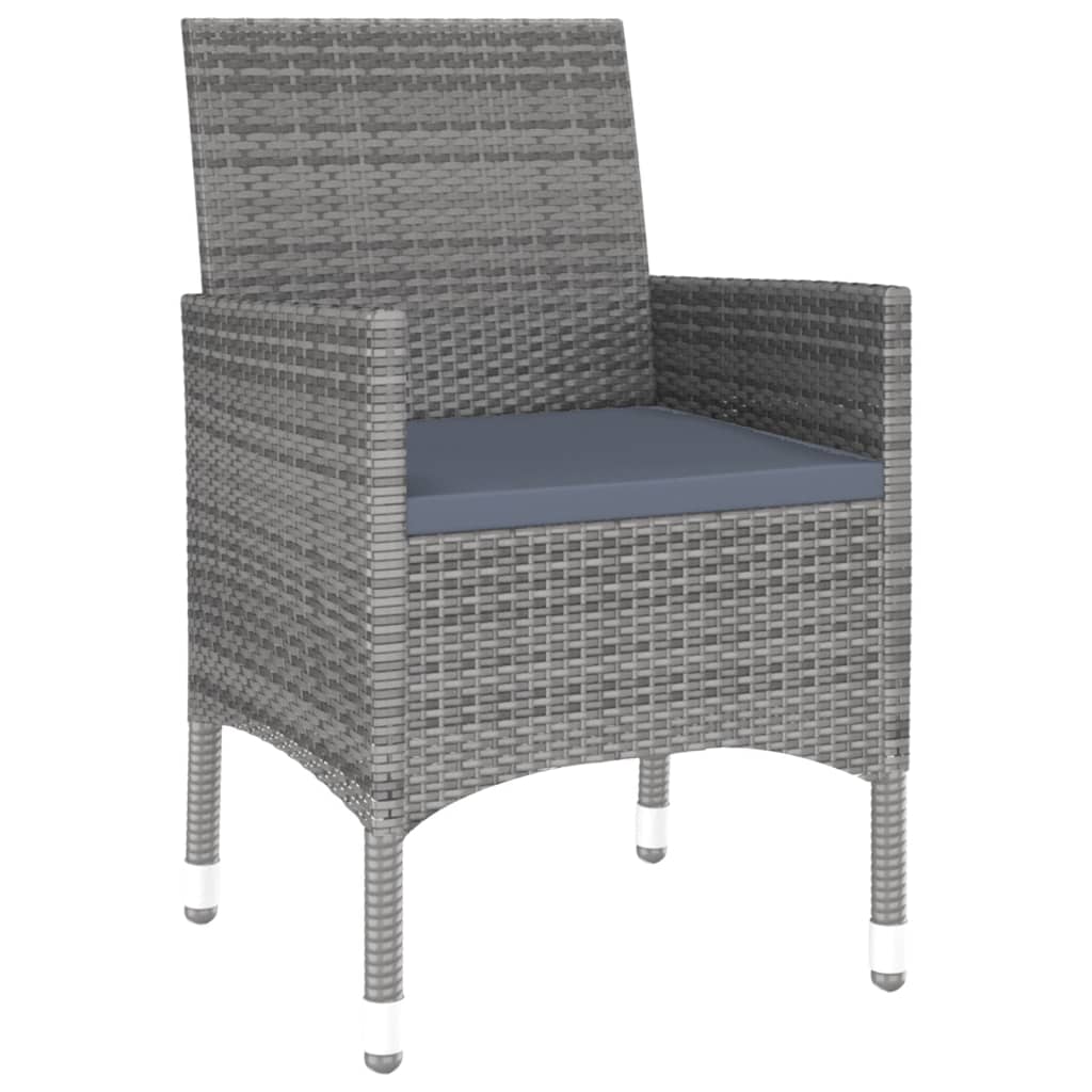 3-delige Tuinset poly rattan grijs is nu te koop bij PeponiXL, paradijselijk wonen!