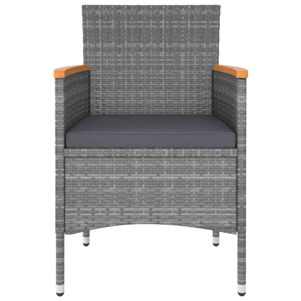 5-delige Loungeset poly rattan grijs is nu te koop bij PeponiXL, paradijselijk wonen!