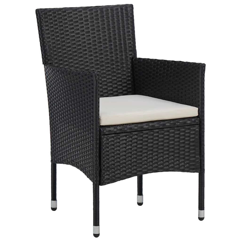 3-delige Tuinset poly rattan zwart is nu te koop bij PeponiXL, paradijselijk wonen!